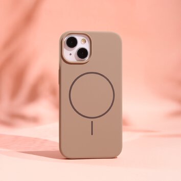 Nakładka Silicone Thin Mag do iPhone 16 Plus 6,7" brązowa