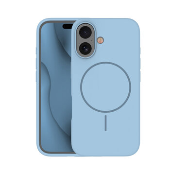 Nakładka Silicone Thin Mag do iPhone 16 6,1" jasnoniebieska