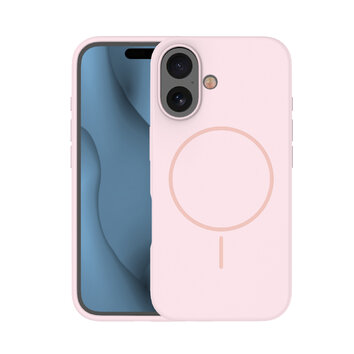 Nakładka Silicone Thin Mag do iPhone 16 6,1" jasnoróżowa