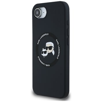 Karl Lagerfeld Nakładka HC MagSafe Silicone Double Heads do iPhone 16e Czarna