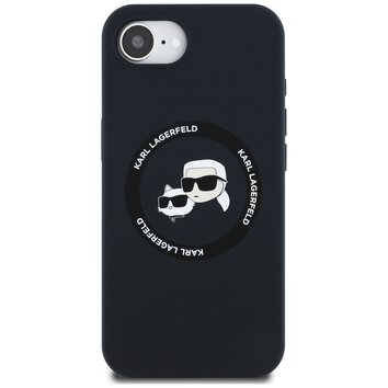 Karl Lagerfeld Nakładka HC MagSafe Silicone Double Heads do iPhone 16e Czarna