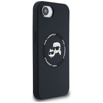 Karl Lagerfeld Nakładka HC MagSafe Silicone Double Heads do iPhone 16e Czarna