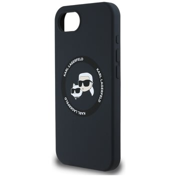 Karl Lagerfeld Nakładka HC MagSafe Silicone Double Heads do iPhone 16e Czarna