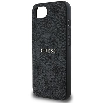Guess Nakładka HC MagSafe PU 4G Ring Classic Logo do iPhone 16e Czarna