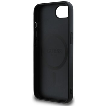 Guess Nakładka HC MagSafe PU 4G Ring Classic Logo do iPhone 16e Czarna