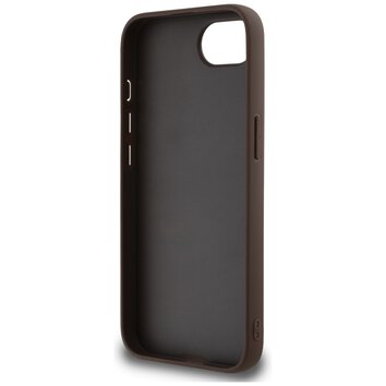 Guess Nakładka HC 4G PU Big Logo do iPhone 16e Brązowa