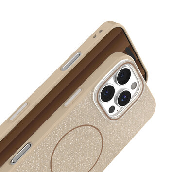 Nakładka Glitter Thin Mag do iPhone 11 brązowa