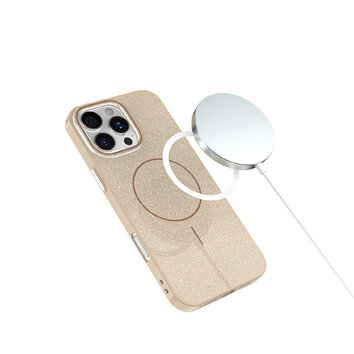 Nakładka Glitter Thin Mag do iPhone 11 brązowa