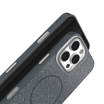 Nakładka Glitter Thin Mag do iPhone 15 6,1" czarna