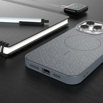 Nakładka Glitter Thin Mag do iPhone 14 Pro 6,1" czarna