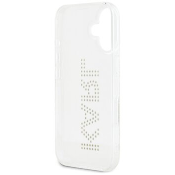 Karl Lagerfeld Nakładka HC IML Rhinestones Logo do iPhone 16 Przezroczysta