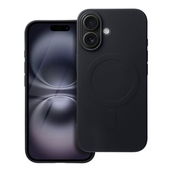 Futerał SILICONE MAG COVER (big hole) kompatybilny z MagSafe do IPHONE 16 czarny