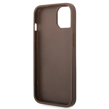 GUESS futera do IPHONE 13 / 14 / 15 GUHCP14S4GMGBR (4G Big Metal Logo) brzowy