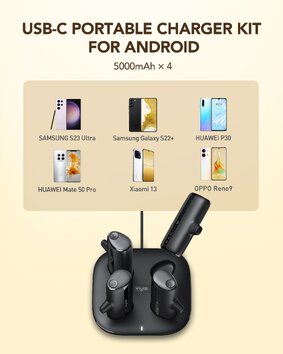 VEGER powerbank 20 000 mAh zestaw powerbankw 4 x 5000 mAh Pogo czarny