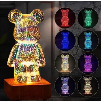 Lampka nocna LED 3D Mi Art Deco stojcy L3GFBD