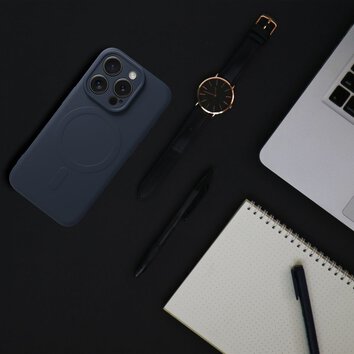 Futera Silicone Mag Cover kompatybilny z MagSafe do IPHONE 15 PRO tytanowy niebieski