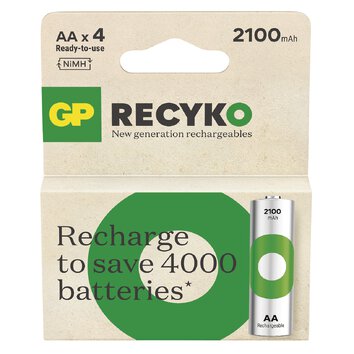 4 x akumulatorki AA / R6 Ni-MH GP ReCyko 2100mAh