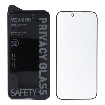 Szko Hartowane 6D Pro Veason Privacy Glass - do Iphone 15 Plus czarny