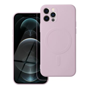 Futerał Silicone Mag Cover kompatybilny z MagSafe do IPHONE 12 PRO MAX różowy