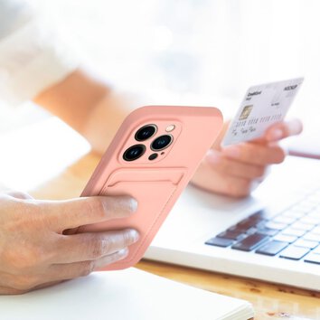 Futerał CARD CASE do IPHONE 7 / 8 / SE 2020 / SE 2022 różowy
