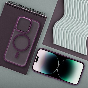 Futerał MATTE MAG COVER kompatybilny z MagSafe do IPHONE 16 Plus czerwony