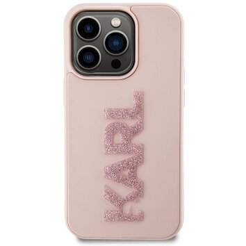 Oryginalne Etui KARL LAGERFELD Hardcase KLHCP15X3DMBKCP do iPhone 15 PRO MAX (3D Logo Glitter / rowy)