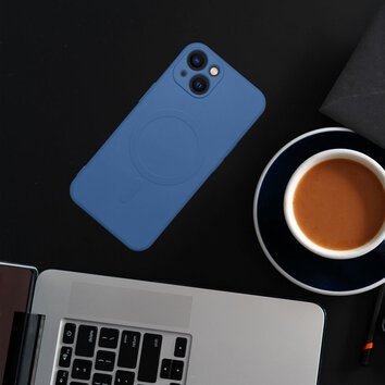 Futera SILICONE MAG COVER kompatybilny z MagSafe do IPHONE 12 niebieski