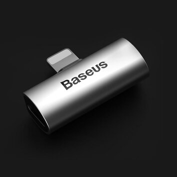 BASEUS adapter 2w1 Lightning do 2 x Lightning CAL46-S1 srebrno czarny