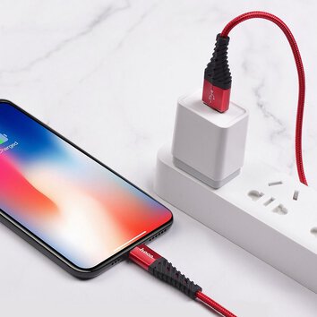 HOCO kabel USB do iPhone Lightning 8-pin COOL X38 1 metr czerwony
