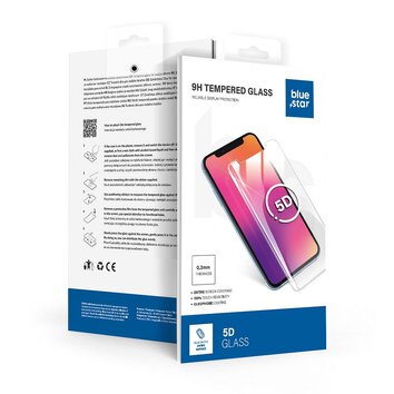 Szko hartowane Blue Star 5D - do Samsung A55 5G (full glue/case friendly) - czarny