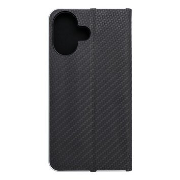 Kabura LUNA Book Carbon do IPHONE 16 czarny