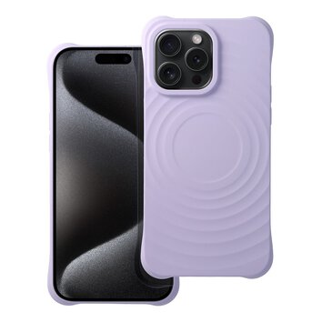 Silicone Zephyr Mag Cover kompatybilny z MagSafe do IPHONE 15 liliowy