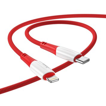 HOCO kabel Typ C do iPhone Lightning 8-pin Power Delivery PD20W Ferry X70 1m czerwony