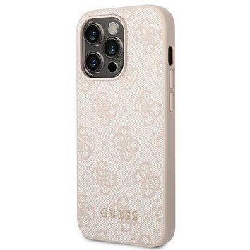Oryginalne Etui GUESS Hardcase GUHCP14LG4GFPI do iPhone 14 PRO (4G Gold Logo / rowy)