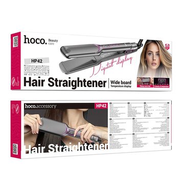 HOCO prostownica do włosów z wyświetlaczem HP42 szara