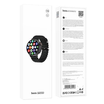 HOCO smartwatch z funkcj rozmowy Y18 czarny