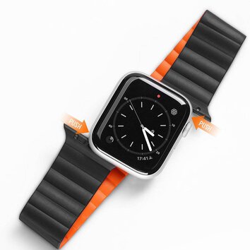 DUX DUCIS pasek CHAIN magnetyczny silikonowy do Apple Watch 38 / 40 / 41 mm czarny