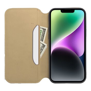 Kabura DUAL POCKET Book do IPHONE 16 Plus złoty