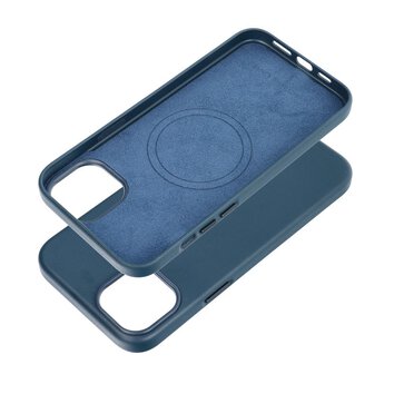 Leather Mag Cover kompatybilne z MagSafe do IPHONE 15 PLUS niebieski