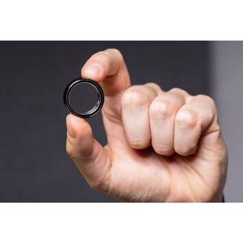 Smart Ring R8- inteligentny pierścień ceramiczny ze stacją ładującą rozmiar 18mm czarny