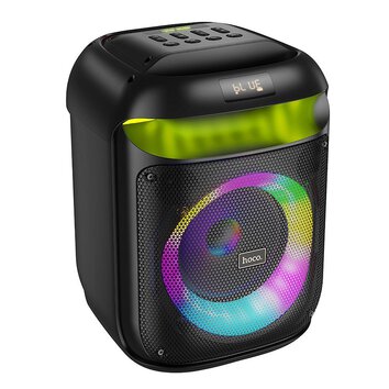 HOCO głośnik bluetooth + 2 x bezprzewodowe mikrofony HA13 czarny