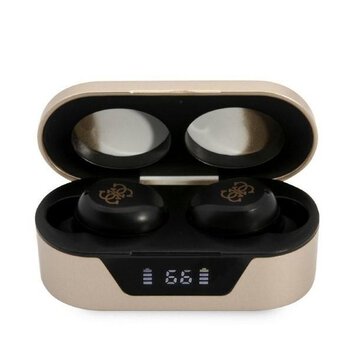 Suchawki bezprzewodowe / bluetooth Stereo TWS GUESS Digital BT5 Classic + stacja dokujca / zoty (GUTWST31ED)