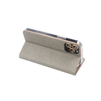 Kabura LUNA Book Gold do XIAOMI Redmi 13C / POCO C65 srebrny