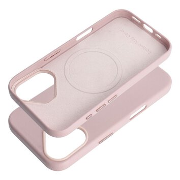 Futerał LEATHER MAG COVER kompatybilny z MagSafe do IPHONE 16 różowy