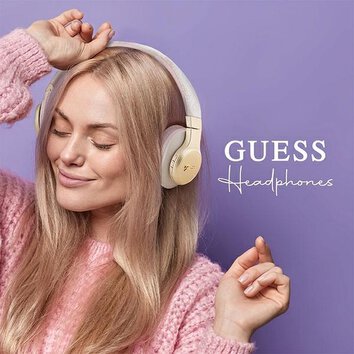 GUESS słuchawki bezprzewodowe bluetooth nauszne GUBH604GEMP (4G Script) różowe