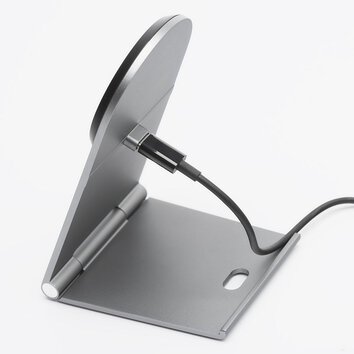 FORCELL F-ENERGY Flip Charge Qi2 15W ładowarka indukcyjna kompatybilna z MagSafe srebrny