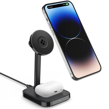 SPIGEN PF2100 ARCFIELD MAGNETIC MAGSAFE DUAL WIRELESS CHARGER BLACK