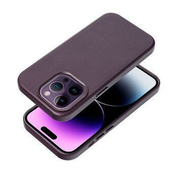 Leather Mag Cover kompatybilne z MagSafe do IPHONE 14 PLUS ciemny fioletowy
