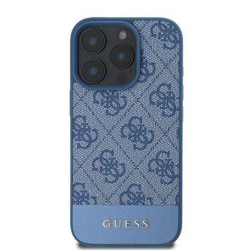GUESS futerał do IPHONE 16 Pro Max GUHCP16XG4GLBL (4G PU Bottom Stripe) niebieski