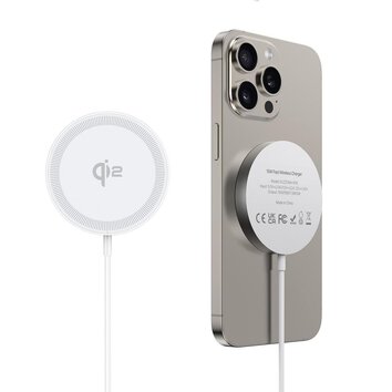 DUZZONA W18 - szybka adowarka bezprzewodowa 15W (kompatybilna z MagSafe i adowaniem Qi2)